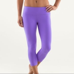Lululemon Wunder Under Cropin Power Purple